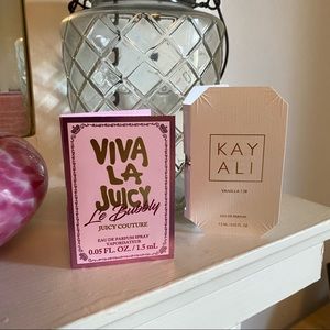 Kayali Vanilla and Juicy Couture Viva La Juicy Le Bubbly Samples